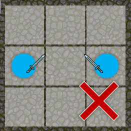 Example of unsuccessful melee combat